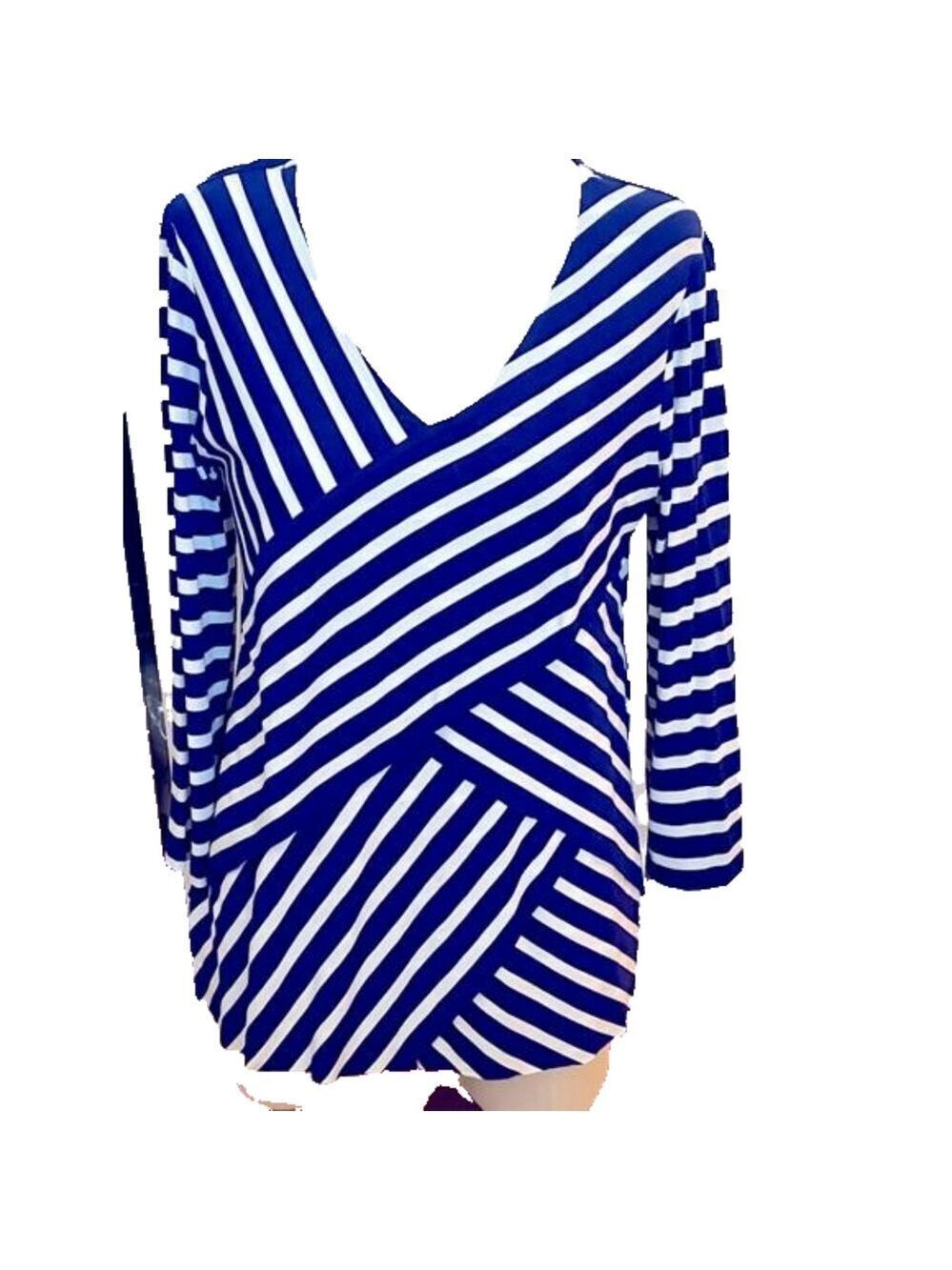 Striped Blue/WhiteTunic Top